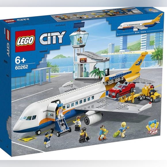 NEW NIB LEGO City Passenger Airplane 60262 Radar Tower Truck Baby